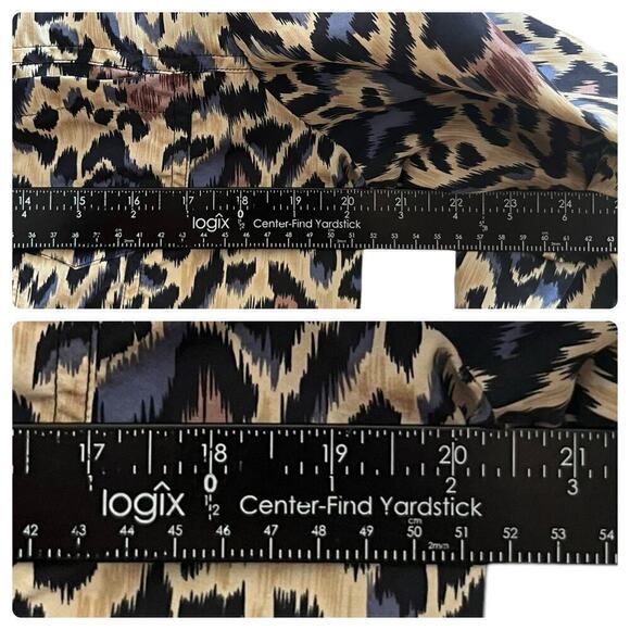 Pendleton Silk Ikat Print Bracelet Sleeve Button Lightweight Jacket Petite Large - Picture 10 of 13